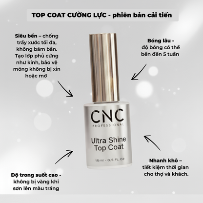 ULTRA SHINE TEMPERED TOP COAT - Non-Wipe  (15ML)